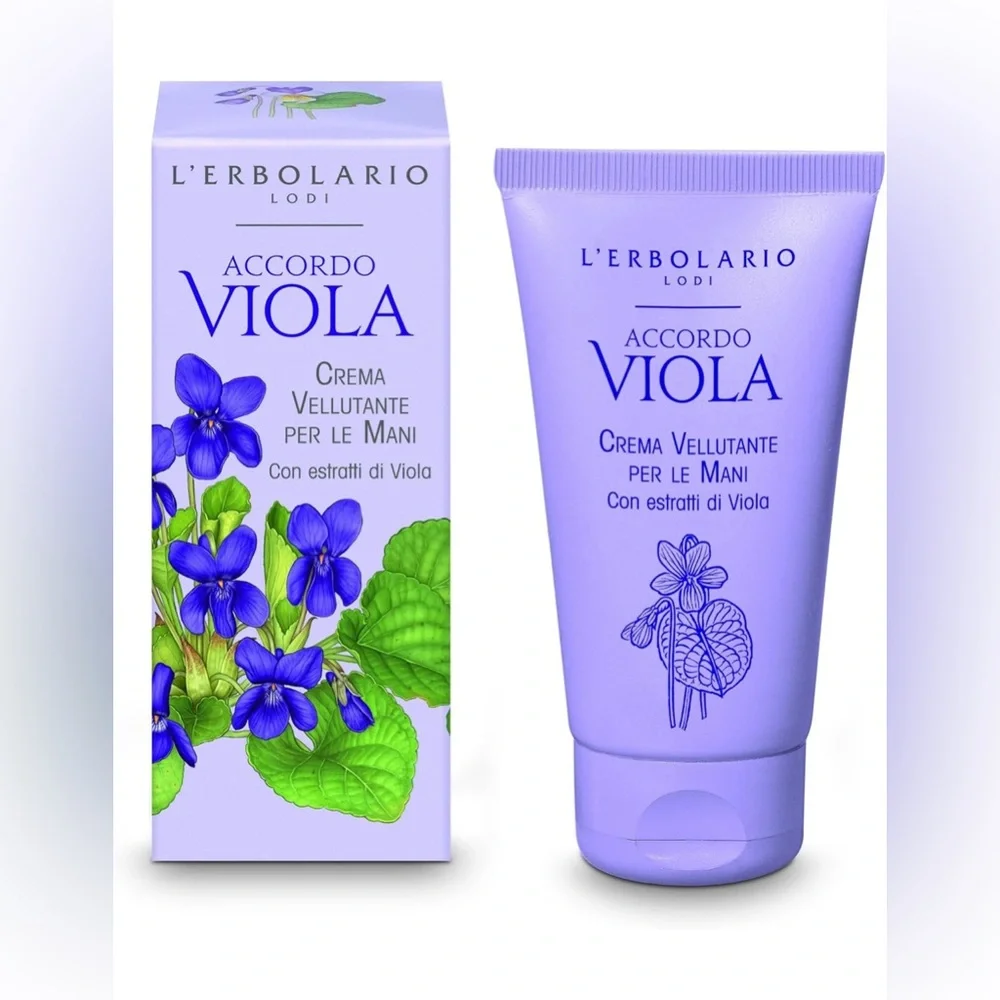 L'Erbolario Crema Vellutante per le mani ACCORDO VIOLA 75ml profumata protettiva